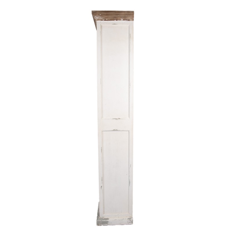 Clayre & Eef Bücherregal mit Verstellbaren Einlegeböden 80x36x195 cm Weiß Holz