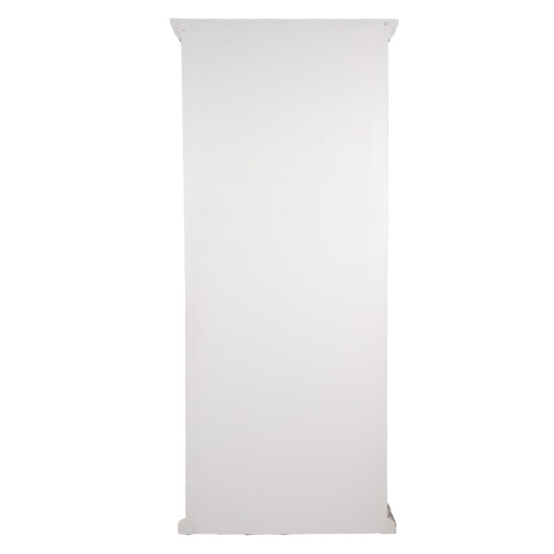 Clayre & Eef Bücherregal mit Verstellbaren Einlegeböden 80x36x195 cm Weiß Holz