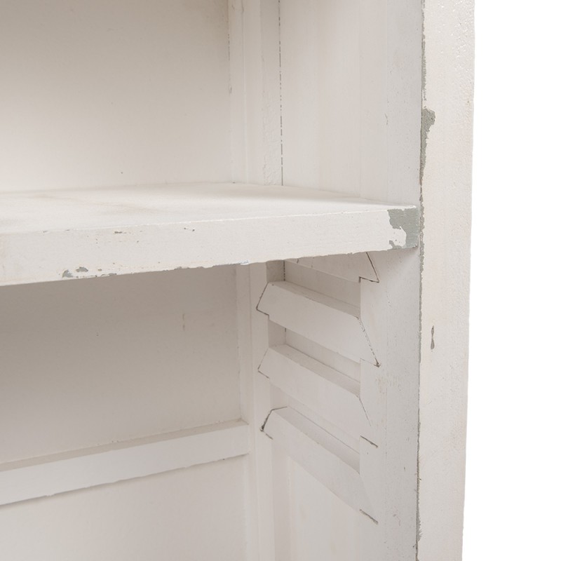 Clayre & Eef Bücherregal mit Verstellbaren Einlegeböden 80x36x195 cm Weiß Holz