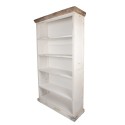 Clayre & Eef Boekenkast Verstelbare Planken 116x36x195 cm Wit Hout
