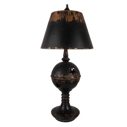 Clayre & Eef Tischlampe Ø 35x78 cm Schwarz Metall