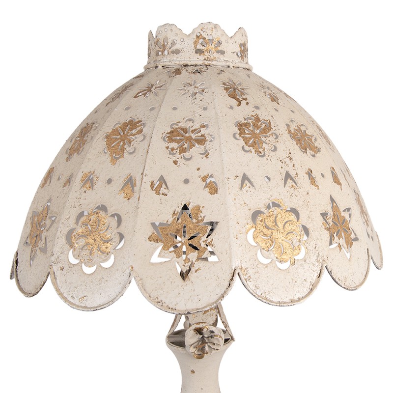 Clayre & Eef Tischlampe Ø 41x69 cm Beige Metall