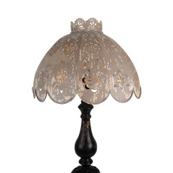 Clayre & Eef Tafellamp Ø 41x75 cm Zwart Grijs Metaal