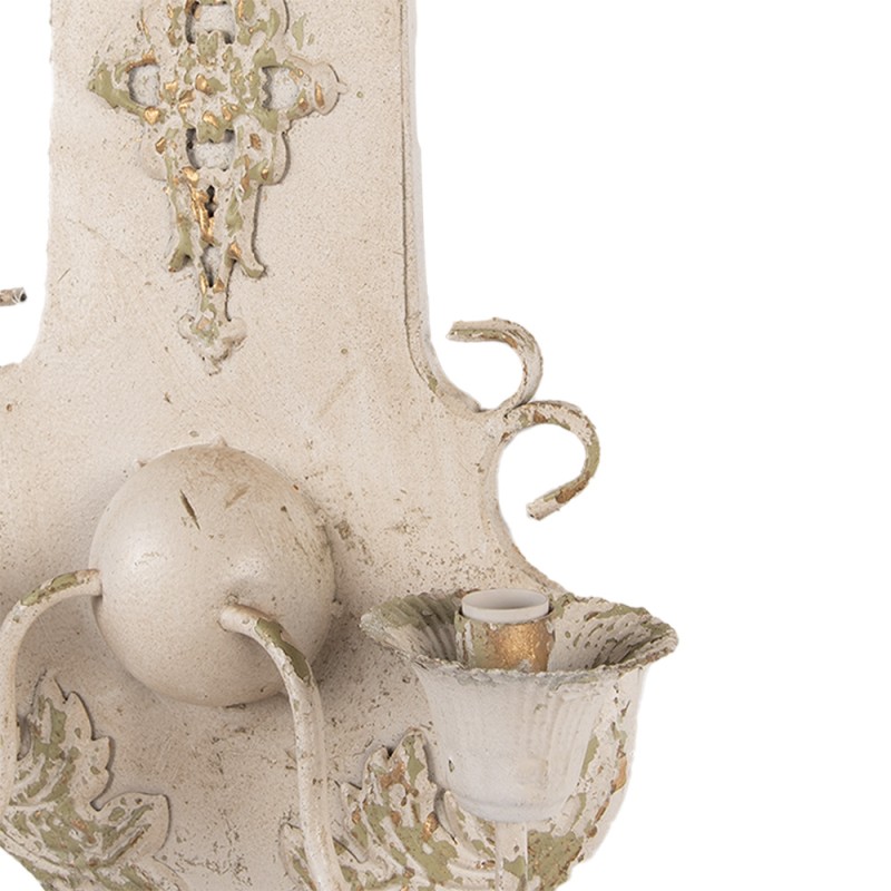 Clayre & Eef Wandleuchte 40x18x70 cm Beige Grün Metall