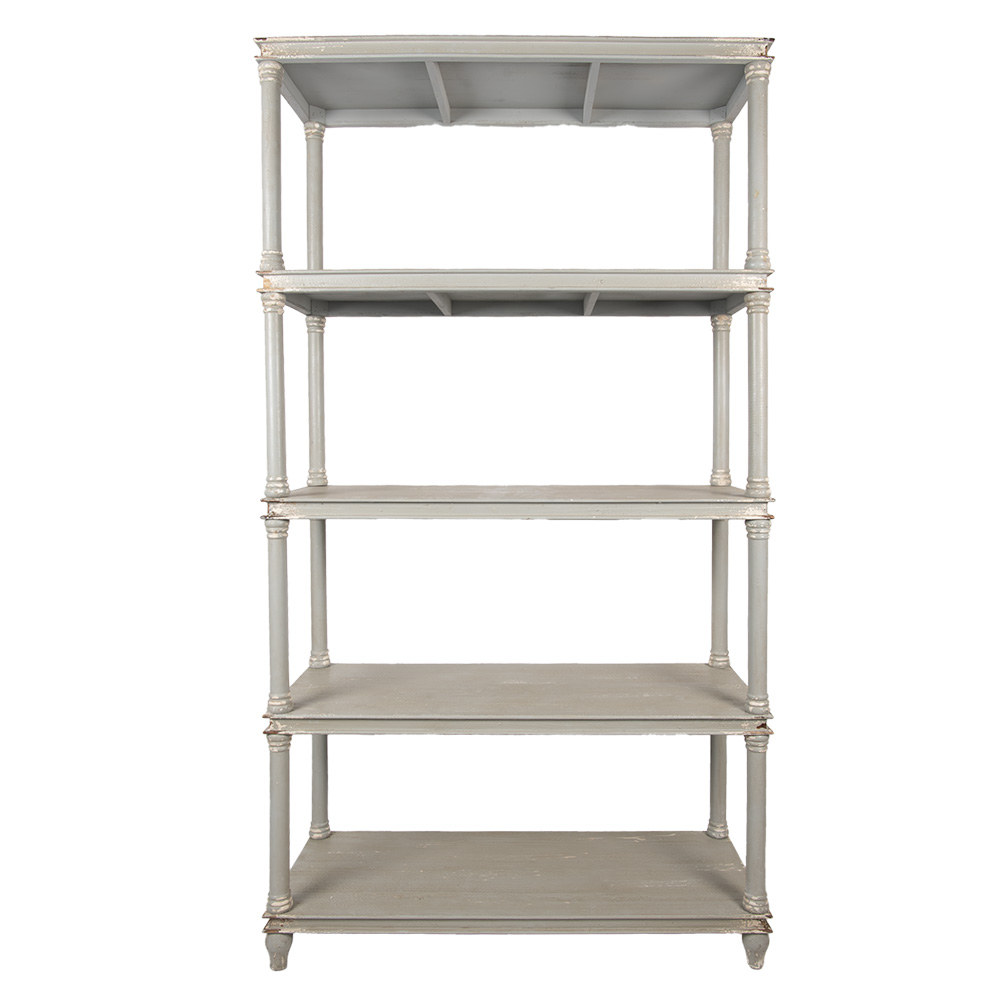 Clayre&Eef Kast 110x40x210 cm Grijs Hout afbeelding