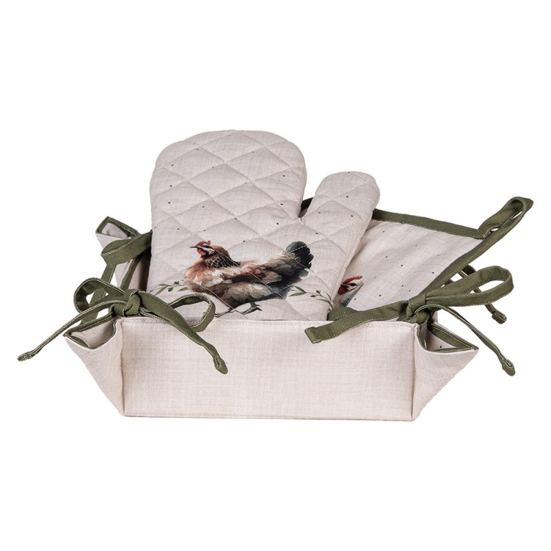 Clayre & Eef Broodmand 35x35x8 cm Beige Katoen