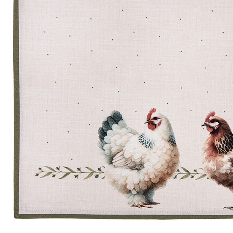 Clayre & Eef Placemats Set van 6 48x35 cm Beige Katoen