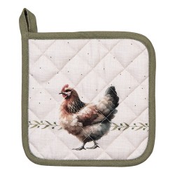 Clayre & Eef Pannenlap 20x20 cm Beige Katoen