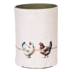 Clayre & Eef Bread Basket Ø 15x16 cm Beige Cotton