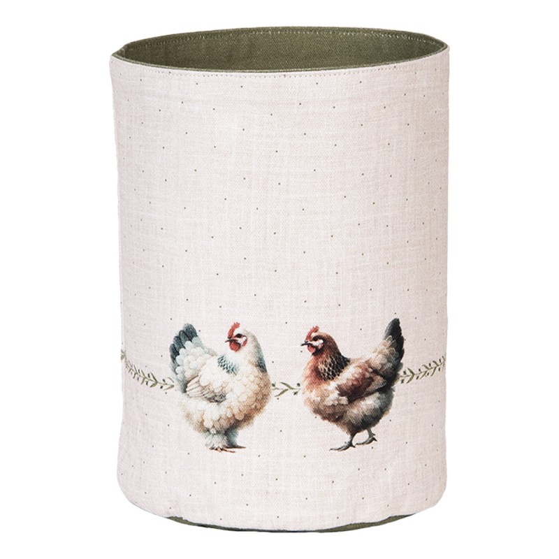 Clayre & Eef Bread Basket Ø 15x16 cm Beige Cotton