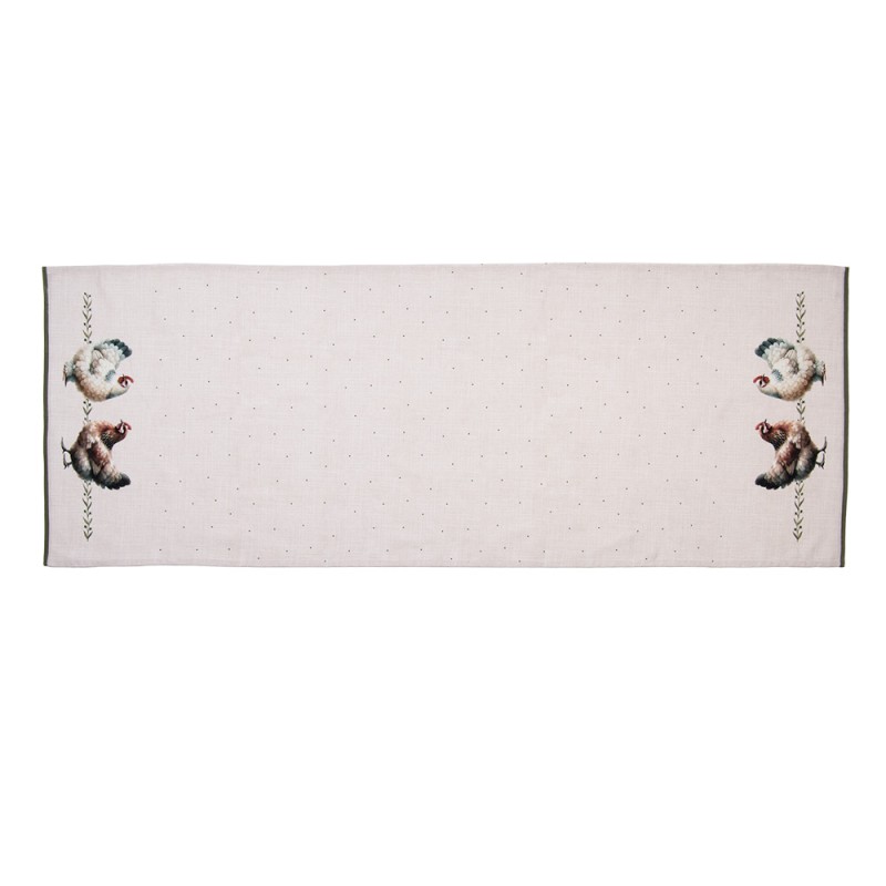 Clayre & Eef Tovaglia da tavolo 50x140 cm Beige Cotone