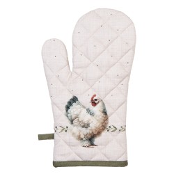 Clayre & Eef Oven Mitt 18x30 cm Beige Cotton
