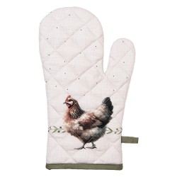 Clayre & Eef Oven Mitt 18x30 cm Beige Cotton