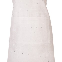 Clayre & Eef Küchenschürze 70x85 cm Beige Baumwolle