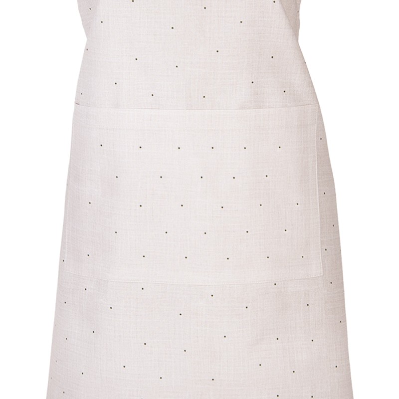 Clayre & Eef Küchenschürze 70x85 cm Beige Baumwolle