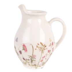 Clayre & Eef Decoratie Kan 16x12x19 cm Beige Keramiek