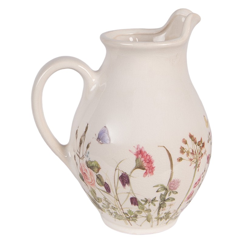 Clayre & Eef Decoratie Kan 16x12x19 cm Beige Keramiek