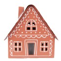 Clayre & Eef Decoratie Huis met LED 23x18x23 cm/ 3x AAA Bruin Metaal
