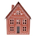 Clayre & Eef Decoratie Huis met LED 27x19x32 cm/ 3x AAA Bruin Metaal