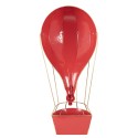 Clayre & Eef Weihnachtsdekorationsfigur Heißluftballon 26x14x62 cm Rot Metall