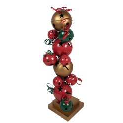 Clayre & Eef Christmas Decoration Figurine 35x35x120 cm Red Green Metal