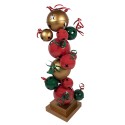 Clayre & Eef Christmas Decoration Figurine 35x35x120 cm Red Green Metal