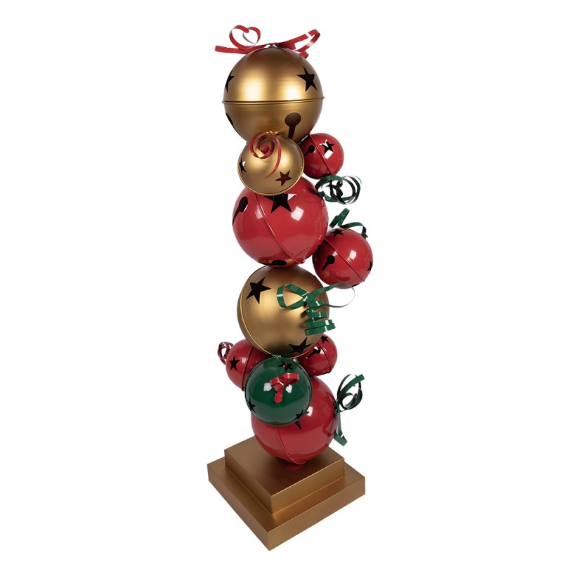 Clayre & Eef Christmas Decoration Figurine 35x35x120 cm Red Green Metal