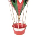 Clayre & Eef Christmas Decoration Figurine Hot Air Balloon Ø 26x62 cm Red Metal