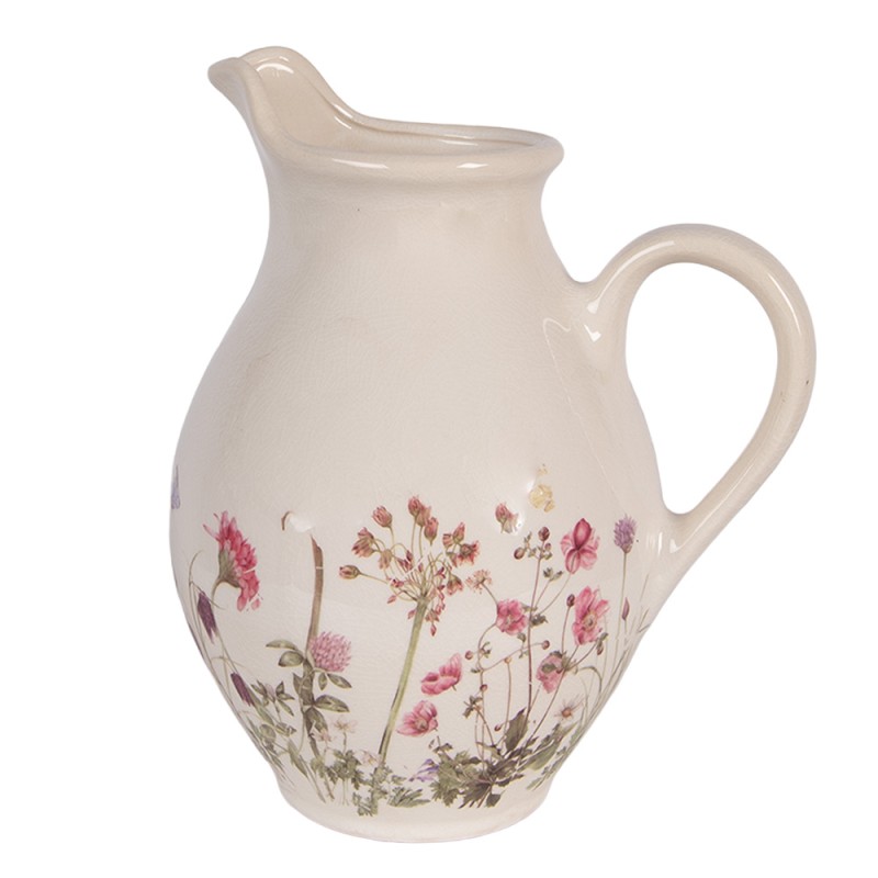 Clayre & Eef Dekorative Kanne 21x16x25 cm Beige Keramik