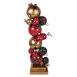 Clayre & Eef Christmas Decoration Figurine 43x40x150 cm Red Green Metal