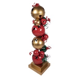 Clayre & Eef Christmas Decoration Figurine 43x40x150 cm Red Green Metal