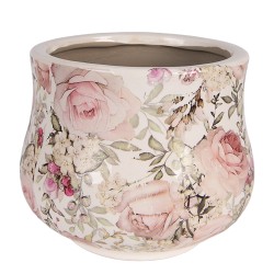 Clayre & Eef Blumentopf Ø 18x15 cm Beige Keramik