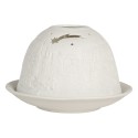 Clayre & Eef Porte-bougie Ø 12x8 cm Blanc Porcelaine Maisons
