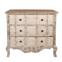 Clayre & Eef Cassettiera 95x38x90 cm Beige Legno