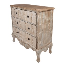 Clayre & Eef Cassettiera 95x38x90 cm Beige Legno