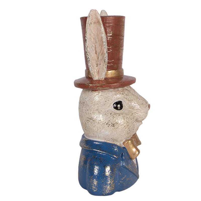 Clayre & Eef Dekorationsfigur Kaninchen 17x13x29 cm Beige Kunststoff