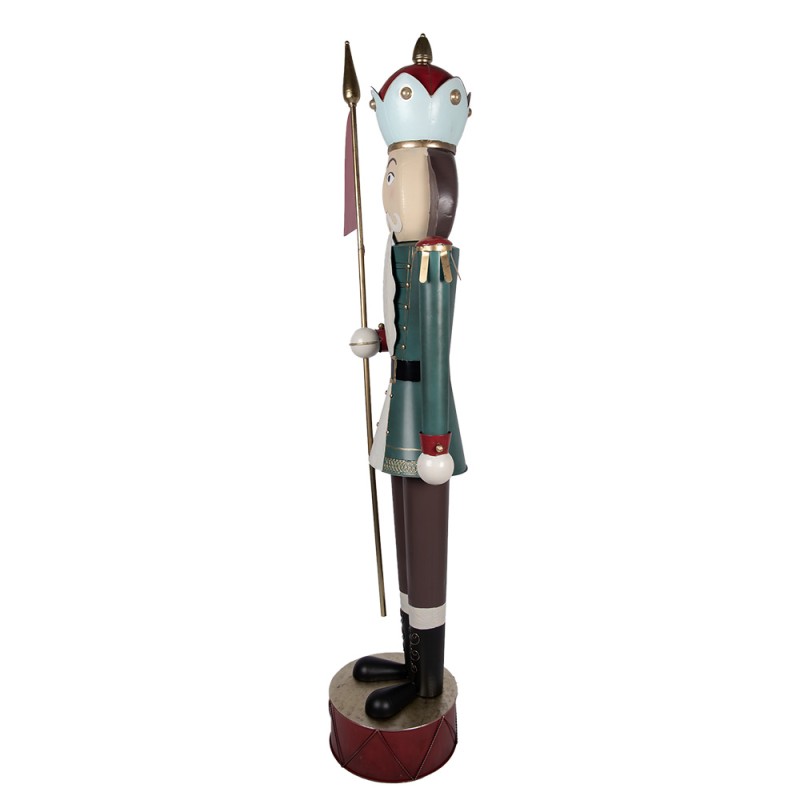 Clayre & Eef Christmas Decoration Figurine Nutcracker 67x41x210 cm Green Red Metal
