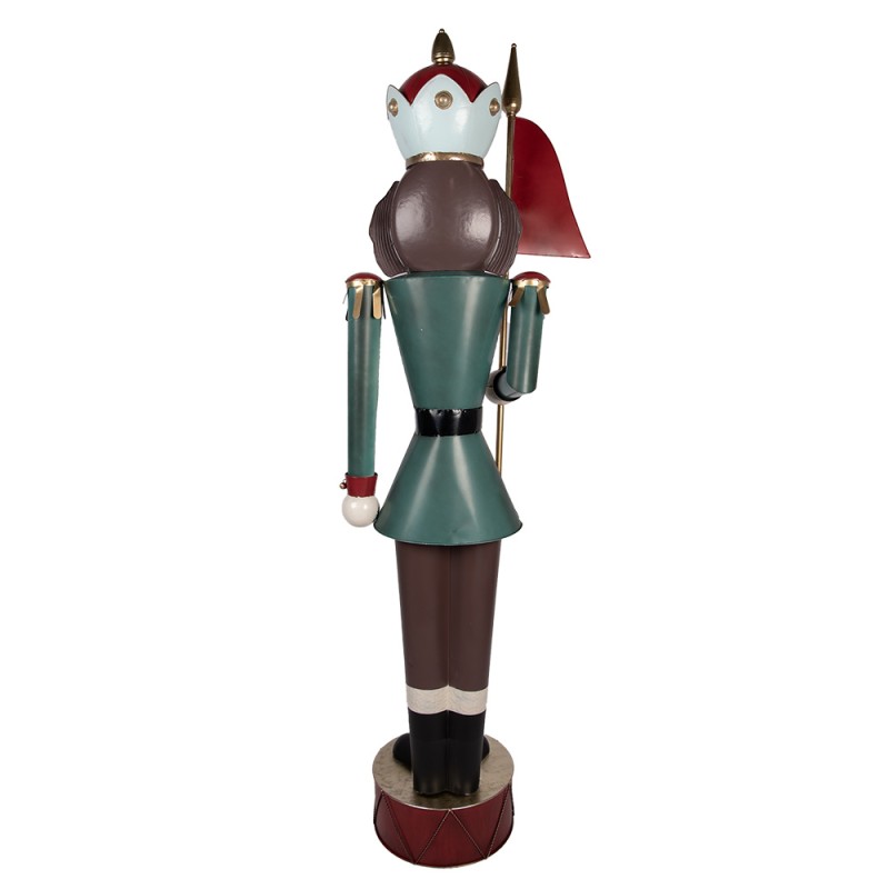 Clayre & Eef Christmas Decoration Figurine Nutcracker 67x41x210 cm Green Red Metal