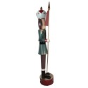 Clayre & Eef Christmas Decoration Figurine Nutcracker 67x41x210 cm Green Red Metal