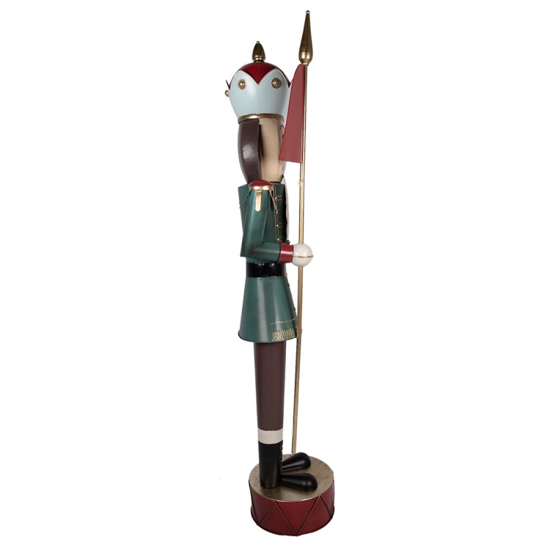 Clayre & Eef Christmas Decoration Figurine Nutcracker 67x41x210 cm Green Red Metal