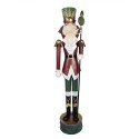 Clayre & Eef Christmas Decoration Figurine Nutcracker 60x41x207 cm Red Green Metal