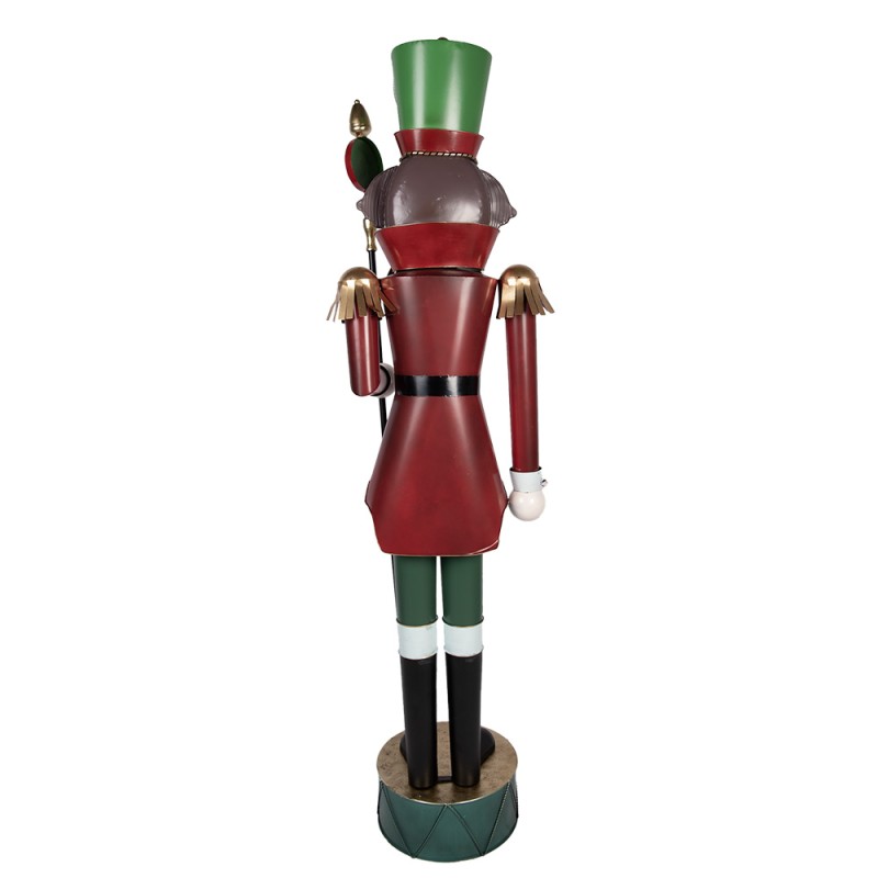 Clayre & Eef Christmas Decoration Figurine Nutcracker 60x41x207 cm Red Green Metal