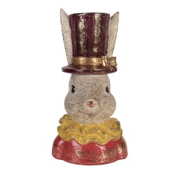 Clayre & Eef Decorative Figurine Rabbit 16x13x29 cm Beige Plastic