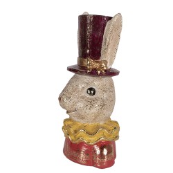 Clayre & Eef Decorative Figurine Rabbit 16x13x29 cm Beige Plastic