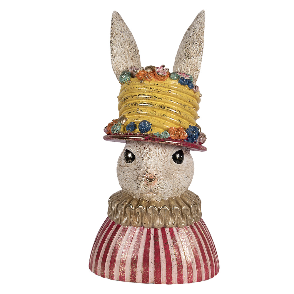 Clayre & Eef Decoratie Beeld Konijn 26x19x50 cm Beige Kunststof afbeelding 1