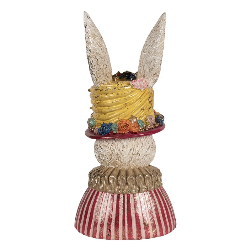 Clayre & Eef Decoratie Beeld Konijn 26x19x50 cm Beige Kunststof