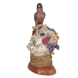 Clayre & Eef Image de décoration Chat 24x21x40 cm Blanc Plastique