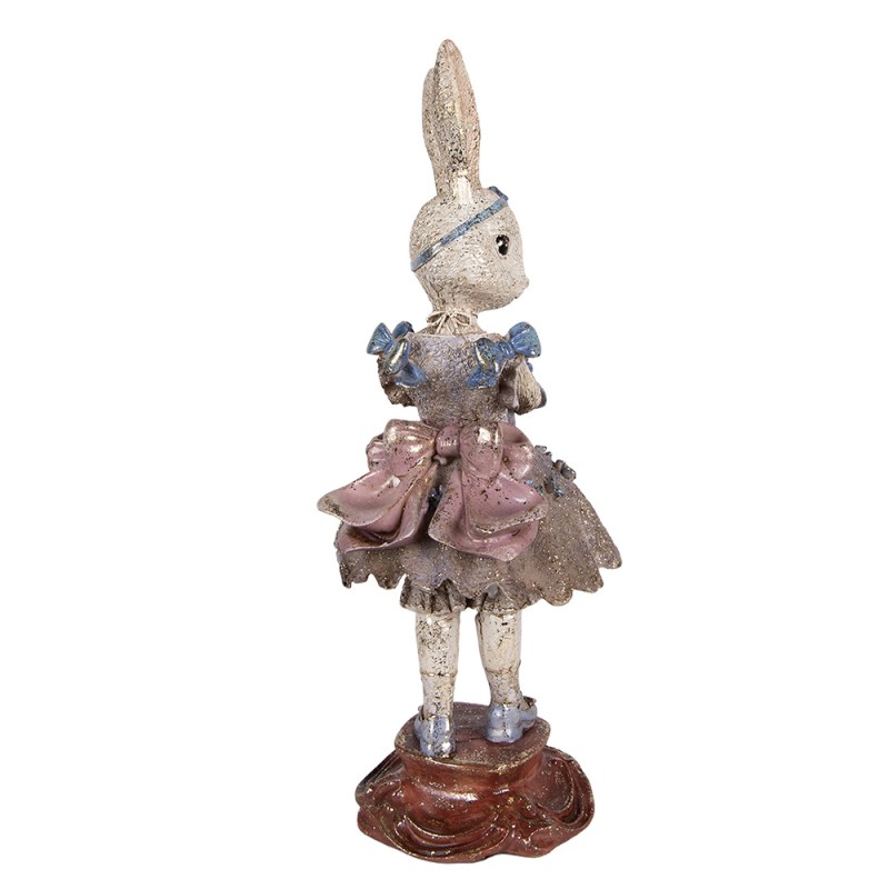 Clayre & Eef Dekorationsfigur Kaninchen 15x14x35 cm Beige Kunststoff