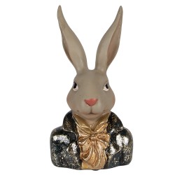 Clayre & Eef Dekorationsfigur Kaninchen 13x10x23 cm Beige Kunststoff