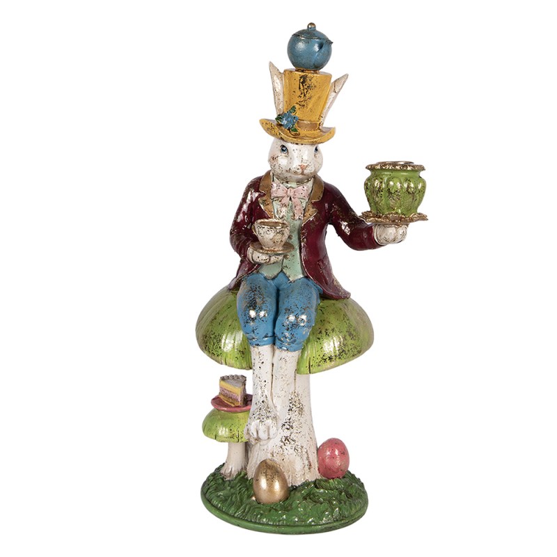 Clayre & Eef Chandelier Lapin 20x16x41 cm Blanc Plastique